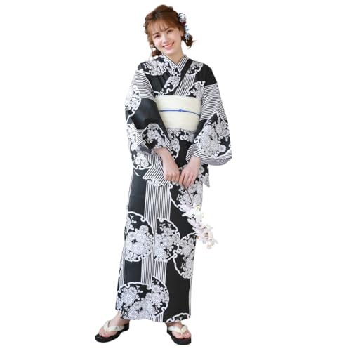 黒地にいちご柄　レディース　浴衣　ゆかた　美品 黒地にいちご柄 レディース 浴衣 ゆかた 美品
